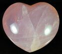 Polished Rose Quartz Heart - Madagascar #63022-1